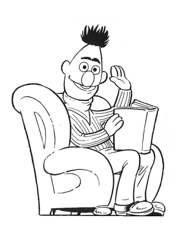 Bert si čte omalovánka