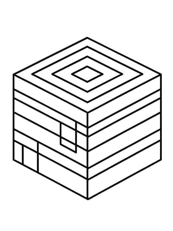 Minecraft Vosí kostka omalovánka Minecraft Vosí kostka omalovánka