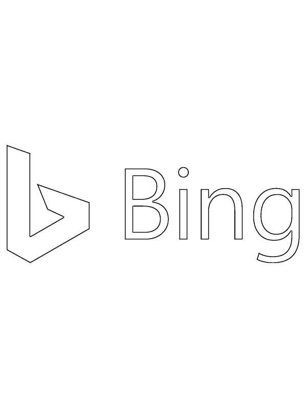 Bing Logo omalovánka