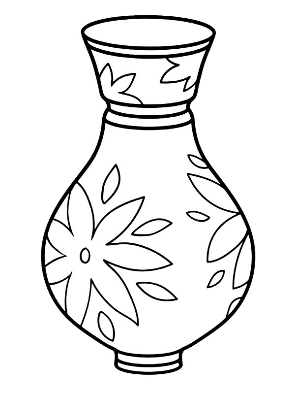 Váza omalovánka
