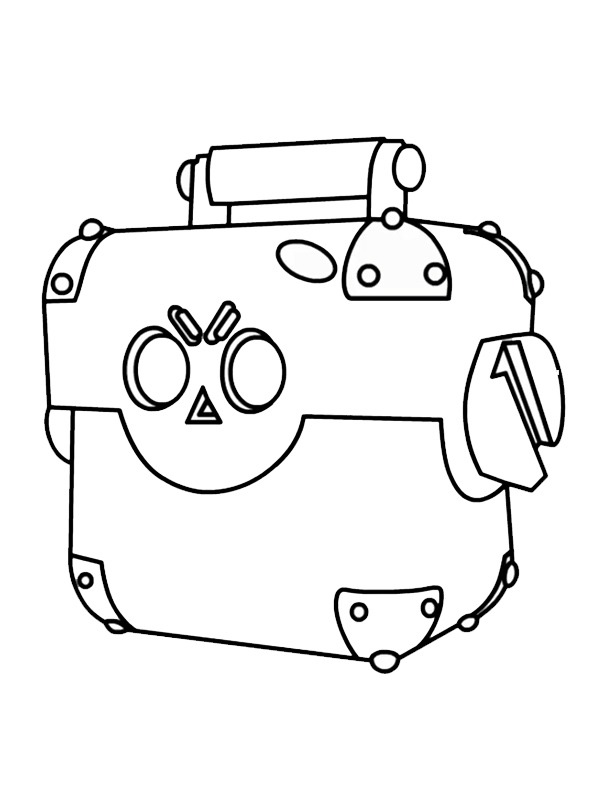 Brawl Stars Mega Box omalovánka Brawl Stars Mega Box omalovánka