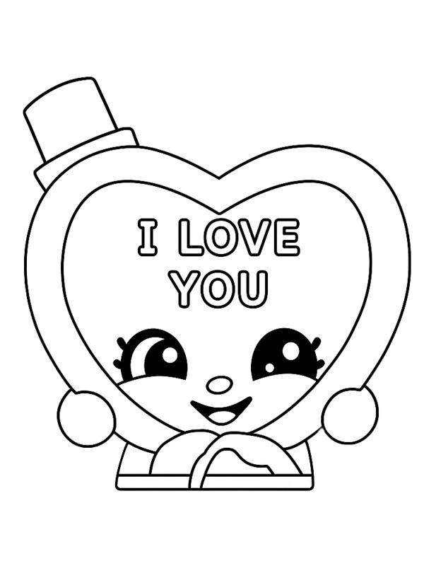 Candy Kisses Shopkins omalovánka Candy Kisses Shopkins omalovánka