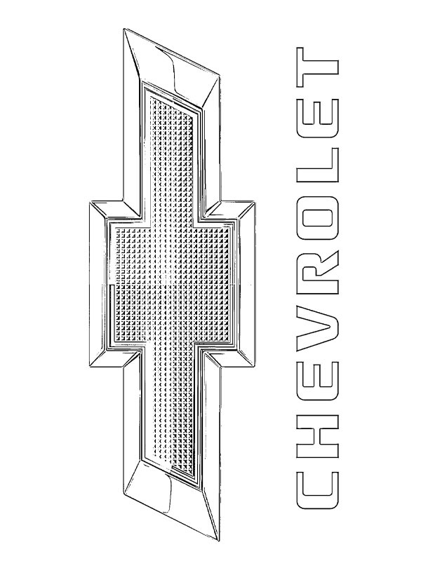 Chevrolet logo omalovánka