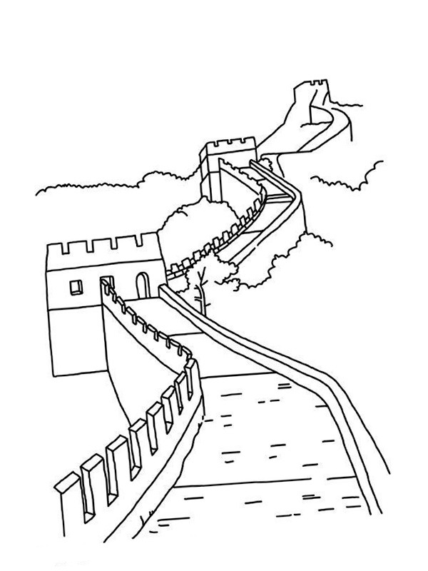 Velká čínská zeď omalovánka