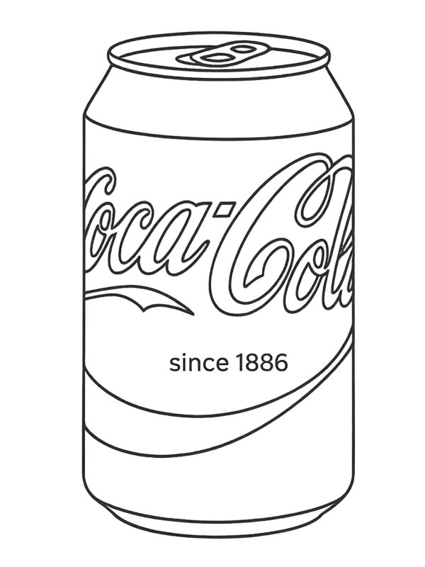 Plechovka Coca-Cola omalovánka Plechovka Coca-Cola omalovánka