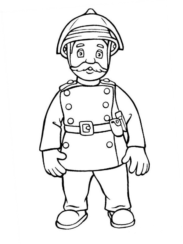 Hlavní hasič (Hasič Sam) omalovánka