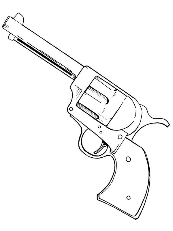 Kovbojská zbraň omalovánka