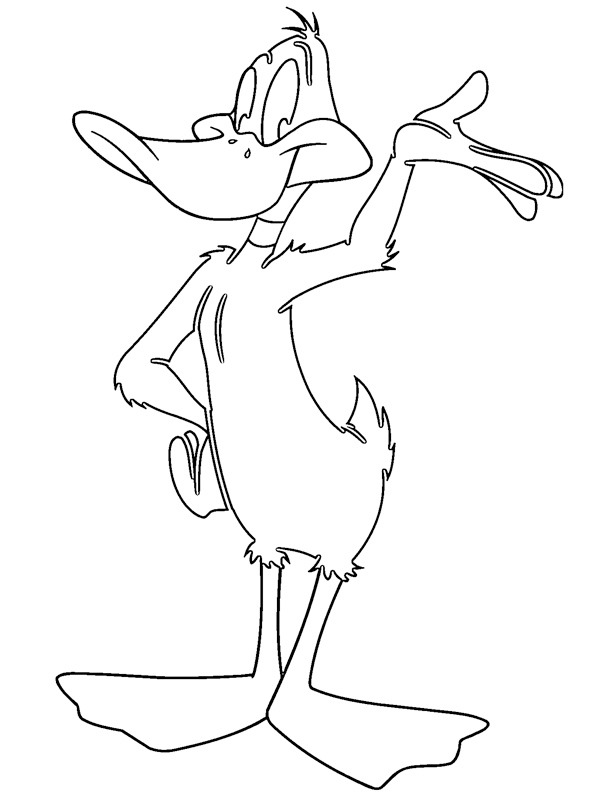 Kačer Daffy omalovánka