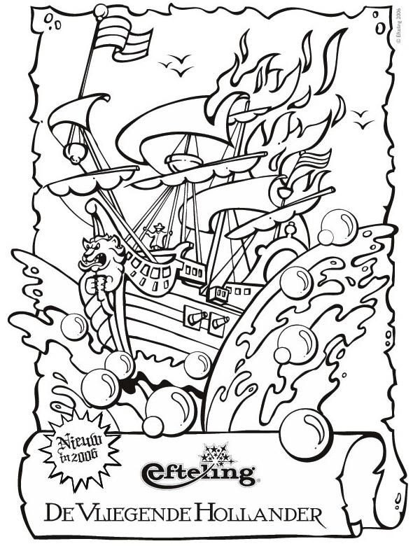 De Vliegende Hollander (Efteling) omalovánka De Vliegende Hollander (Efteling) omalovánka