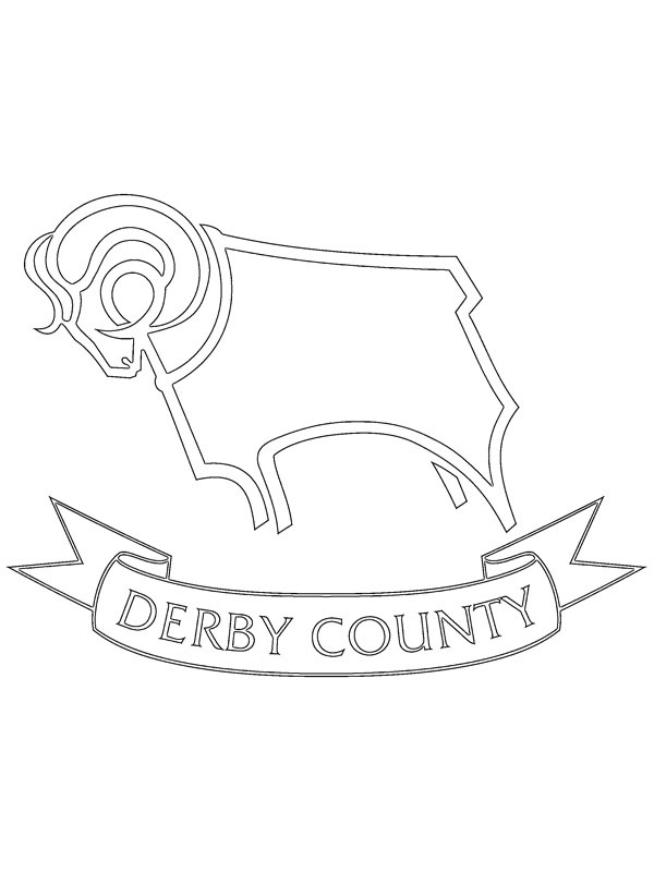 Derby County FC omalovánka Derby County FC omalovánka
