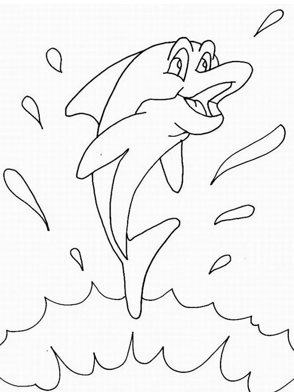 Delfín omalovánka