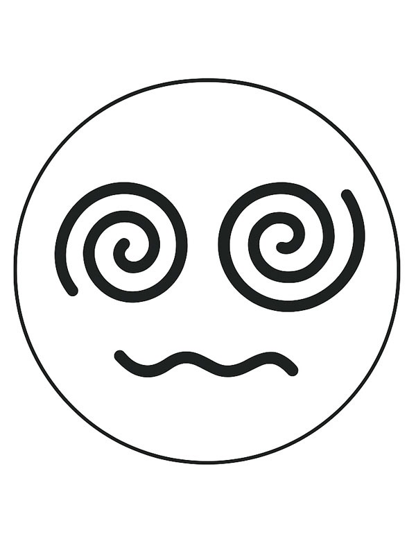 Zamotan&yacute; emoji omalovánka