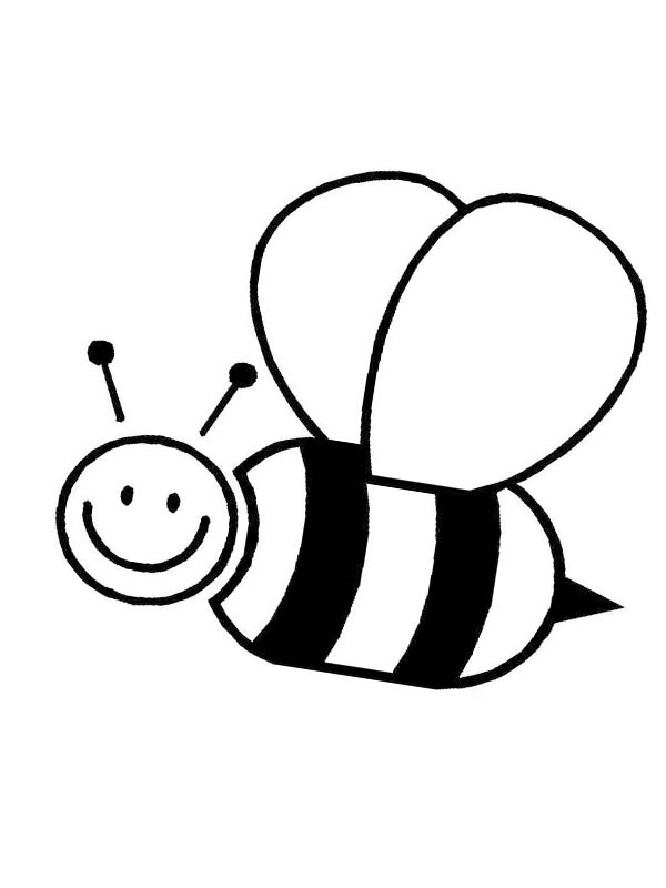 Včela (jednoduché) omalovánka