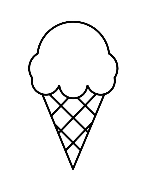 Jednoduchá zmrzlina omalovánka