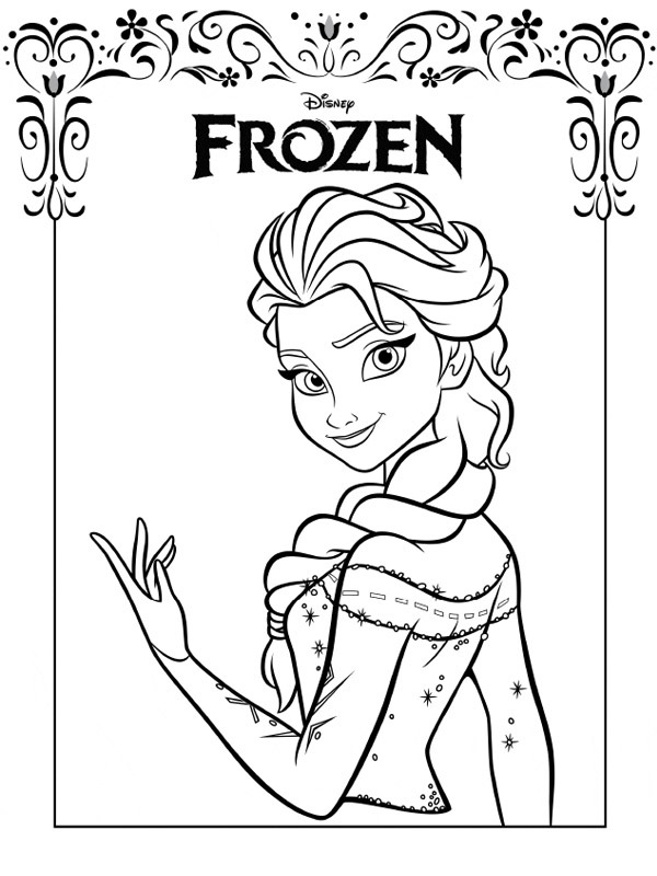 Elsa z Ledového království omalovánka
