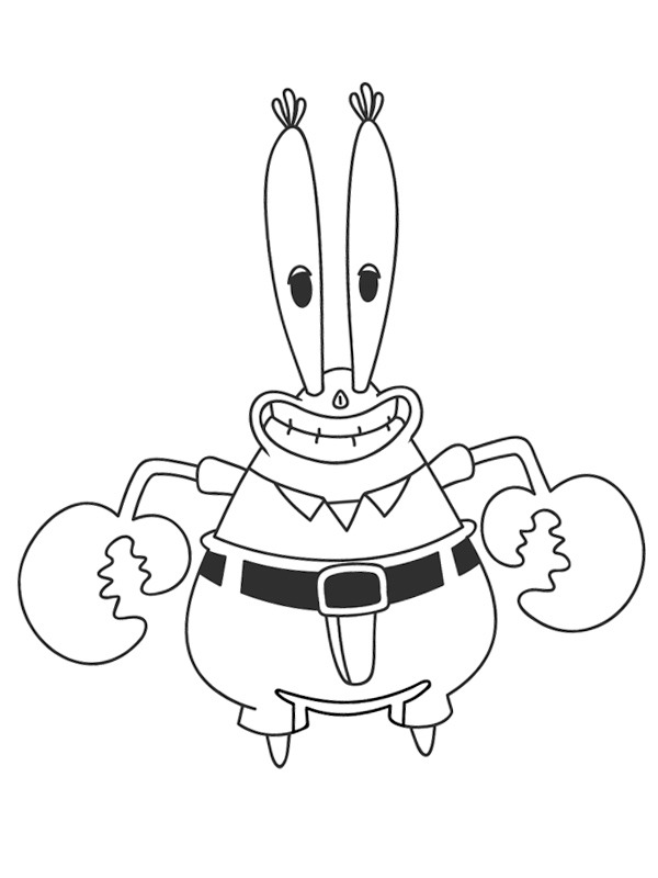 Evžen H. Krabs omalovánka Evžen H. Krabs omalovánka