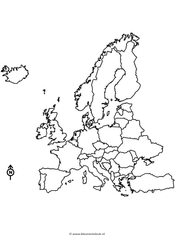 Evropa omalovánka