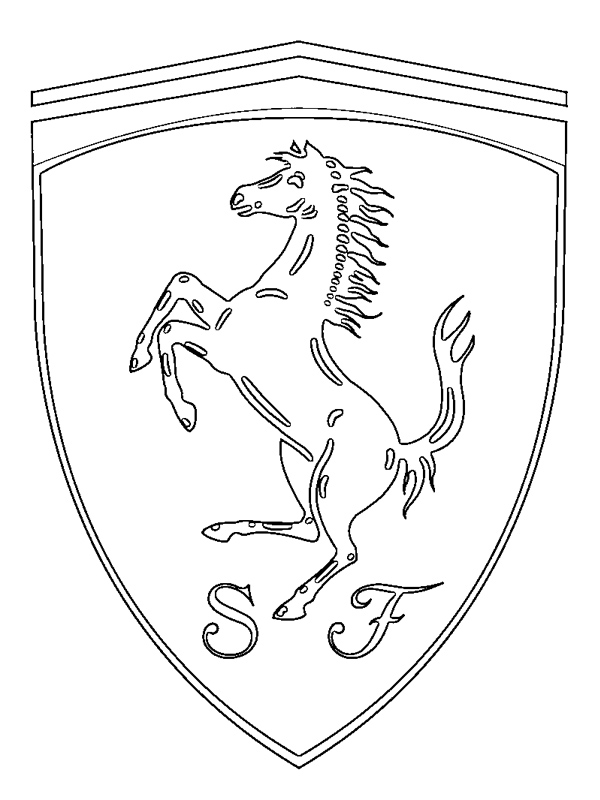 Ferrari logo omalovánka
