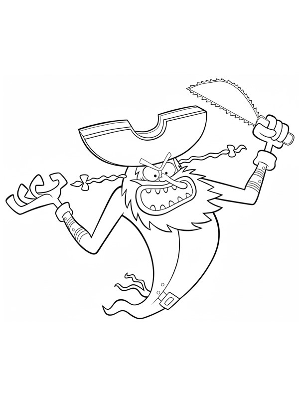 Létající Holanďan (Spongebob v kalhotách) omalovánka Létající Holanďan (Spongebob v kalhotách) omalovánka