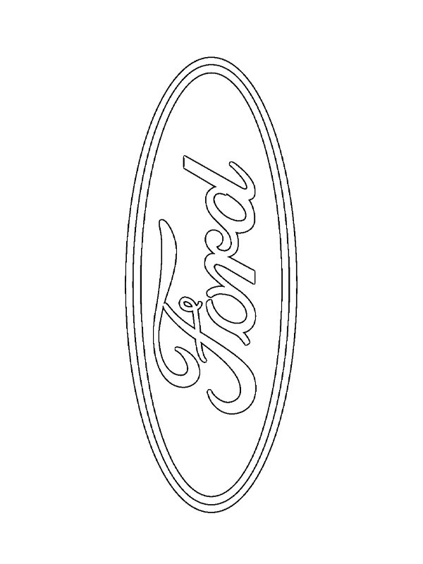 Ford logo omalovánka