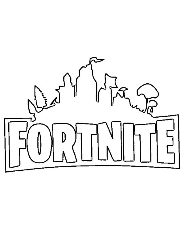 Logo Fortnite omalovánka