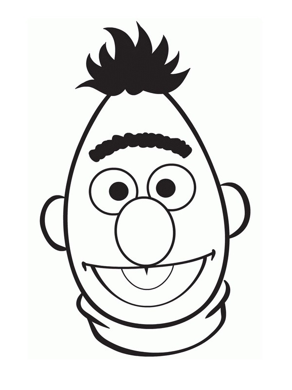 Bertův obličej omalovánka