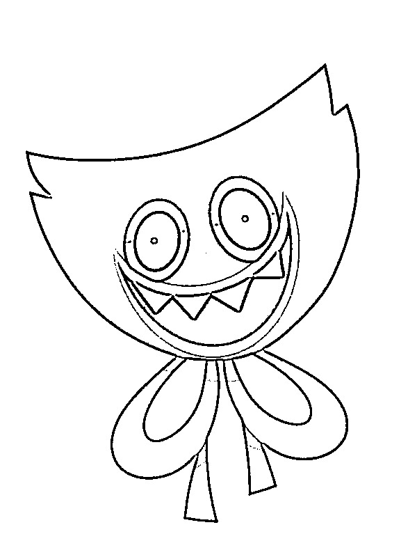 Obličej Huggy Wuggy omalovánka Obličej Huggy Wuggy omalovánka