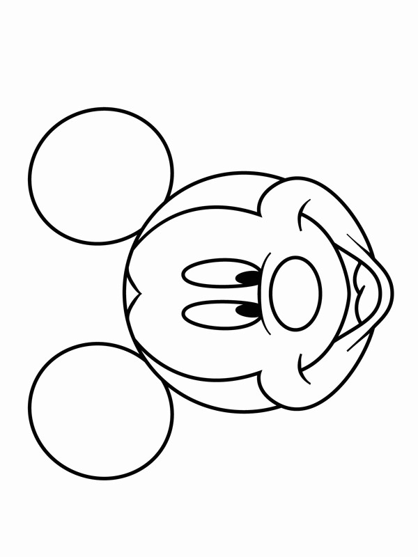 Tvář Mickey Mouse omalovánka