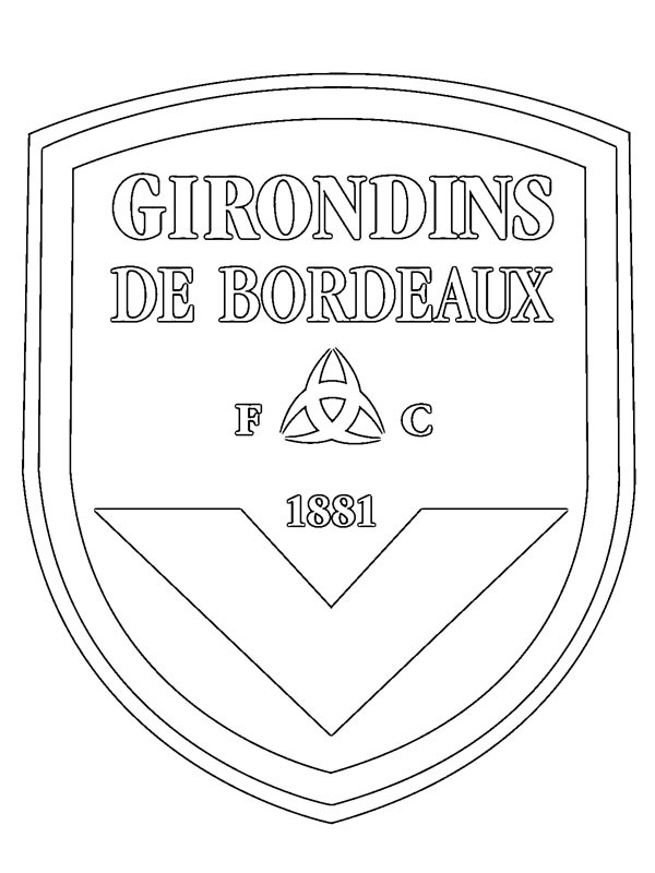 Girondins Bordeaux omalovánka