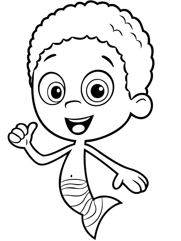 Goby Bubble Guppies omalovánka Goby Bubble Guppies omalovánka