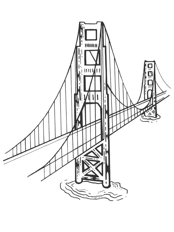 Golden Gate Bridge omalovánka