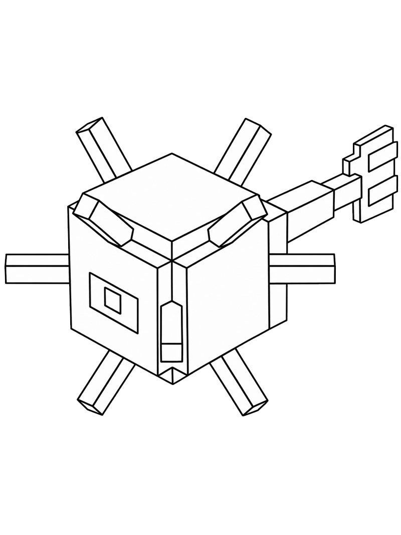 Guardian Minecraft omalovánka