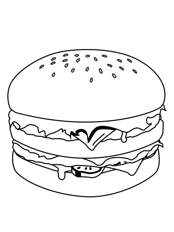 Hamburger omalovánka