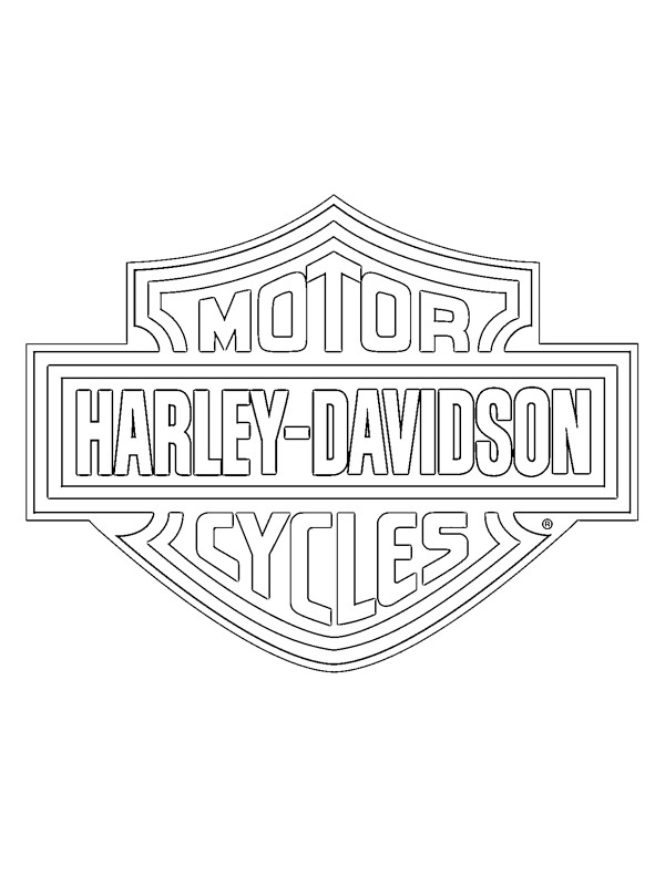 Harley-Davidson logo omalovánka