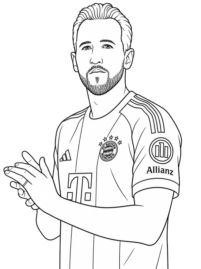 Harry Kane omalovánka