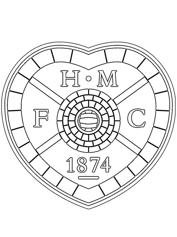 Heart of Midlothian FC omalovánka Heart of Midlothian FC omalovánka