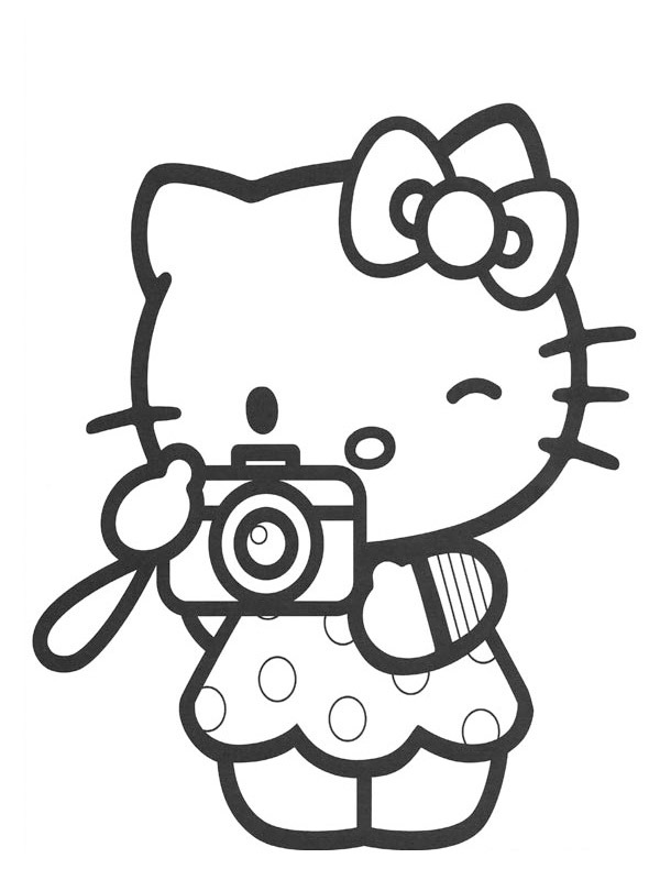 Hello Kitty fotí omalovánka
