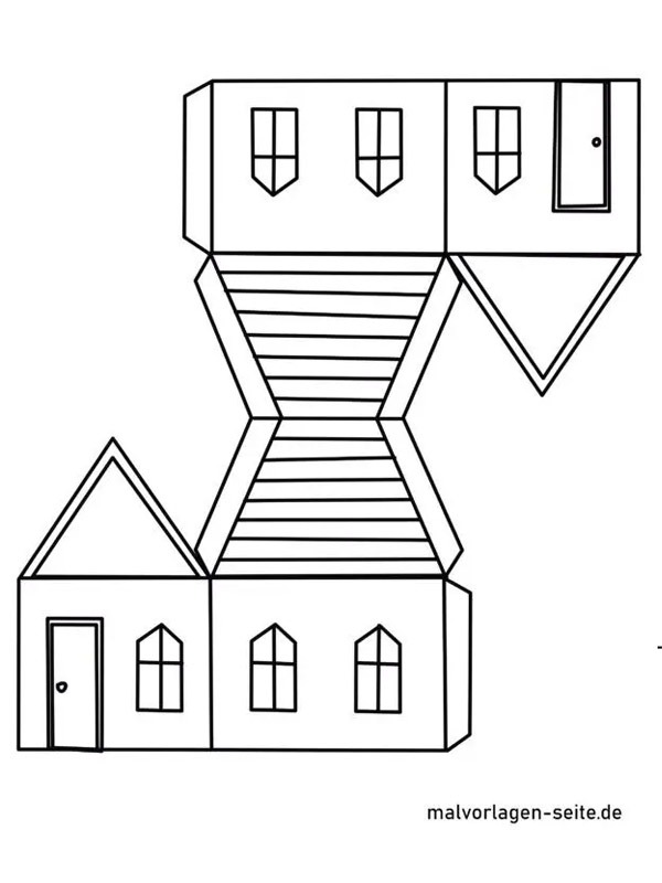 Dům z papíru omalovánka