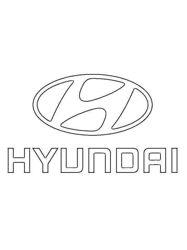 Hyundai logo omalovánka
