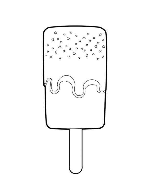 Zmrzlina na dřívku omalovánka
