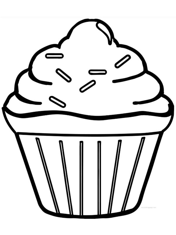 Cupcake omalovánka