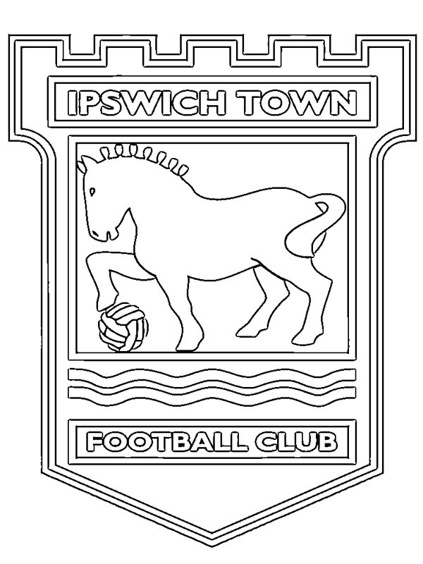Ipswich Town FC omalovánka Ipswich Town FC omalovánka