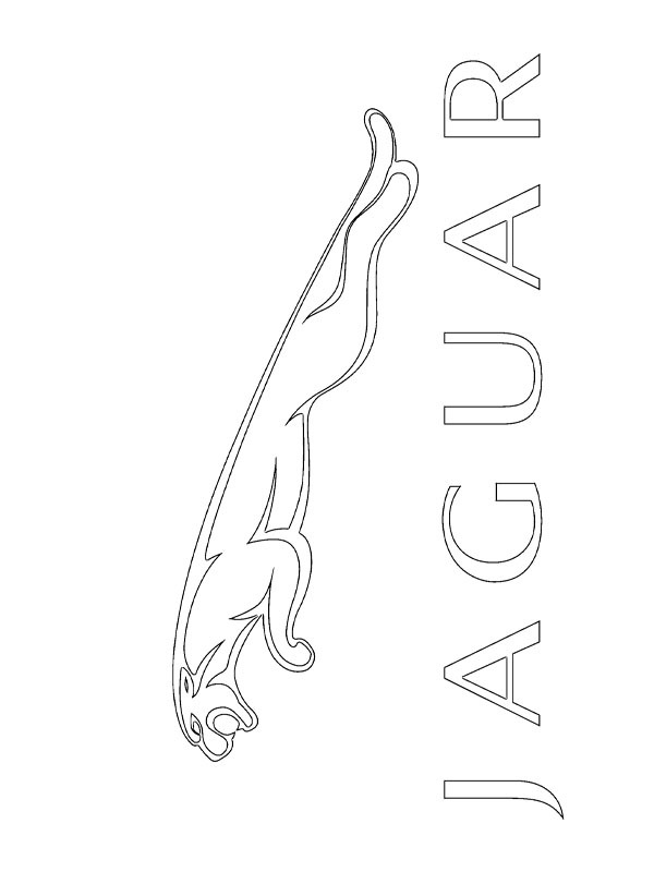 Jaguar logo omalovánka