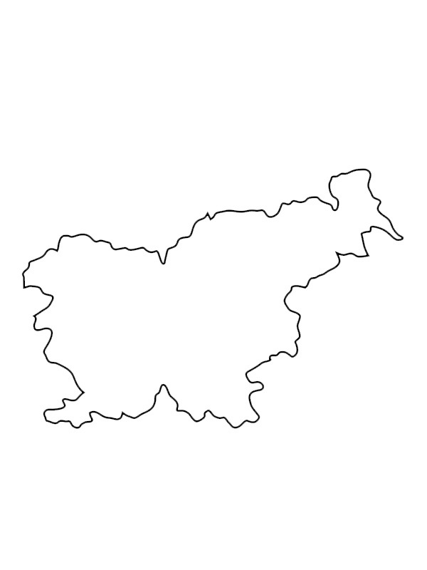 Mapa Slovinska omalovánka