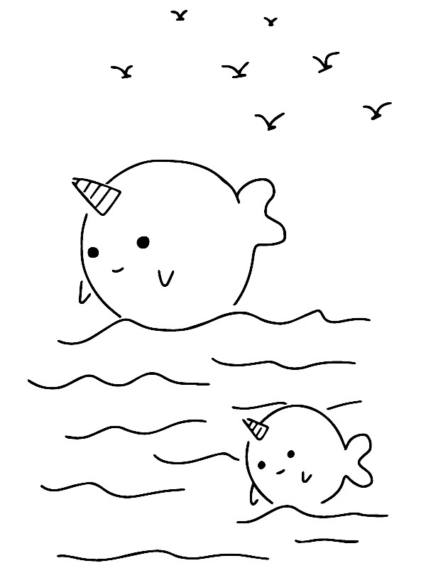 Kawaii velryba roztomilá omalovánka Kawaii velryba roztomilá omalovánka
