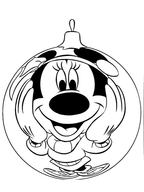 Vánoční koule Mickey Mouse omalovánka