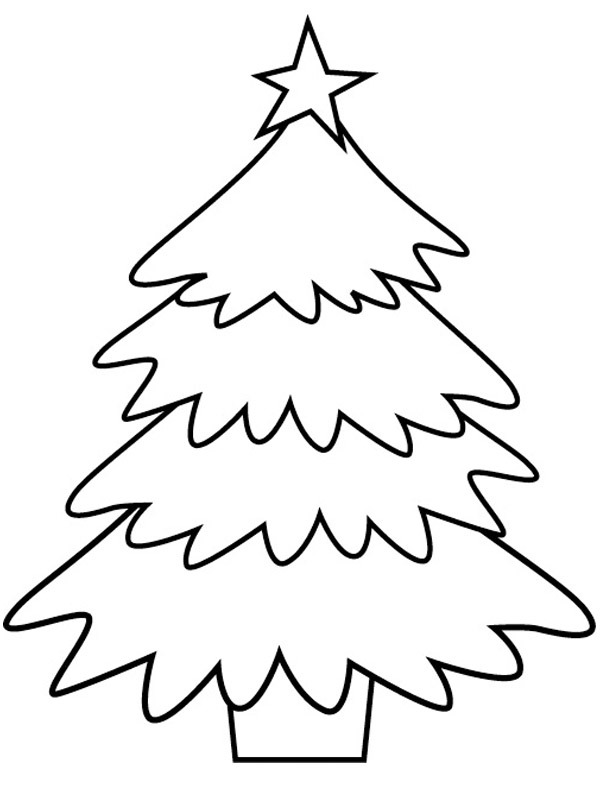 Vánoční strom omalovánka