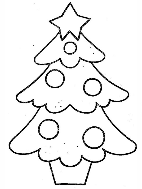 Vánoční strom omalovánka