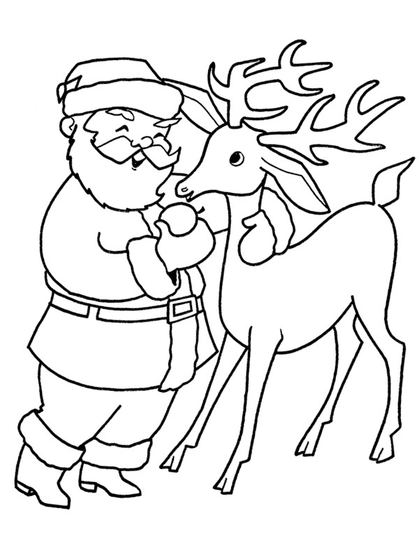 Santa a jeho sob omalovánka