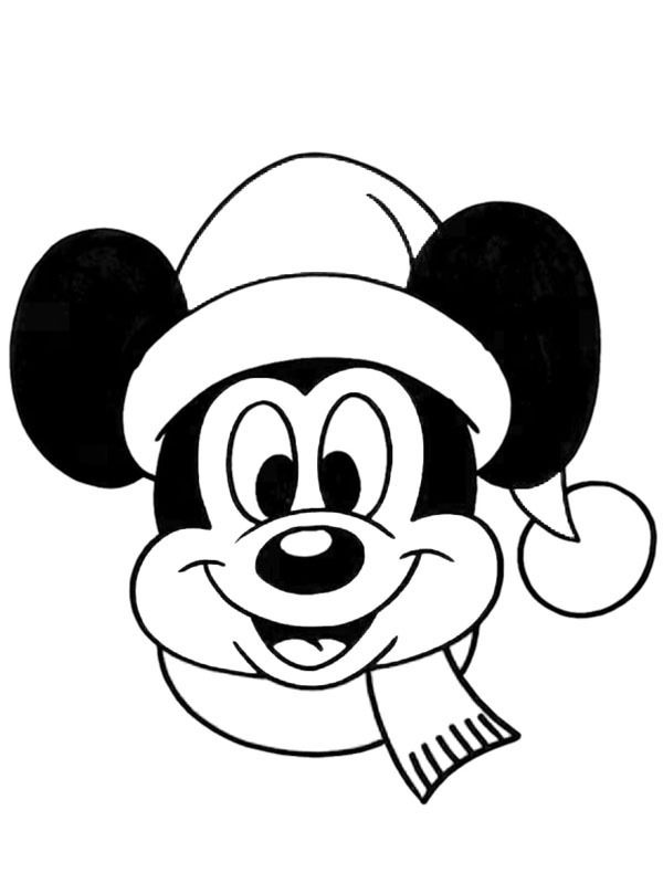 Vánoční Mickey Mouse omalovánka Vánoční Mickey Mouse omalovánka